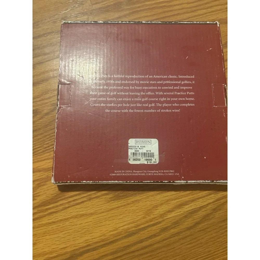 Restoration Hardware Practice Putt Golf Putting Cup w/ Box & Booklet